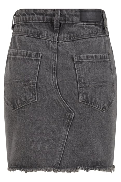 LADIES HEAVY MINI DENIM SKIRT NEW GREY WASHED 5