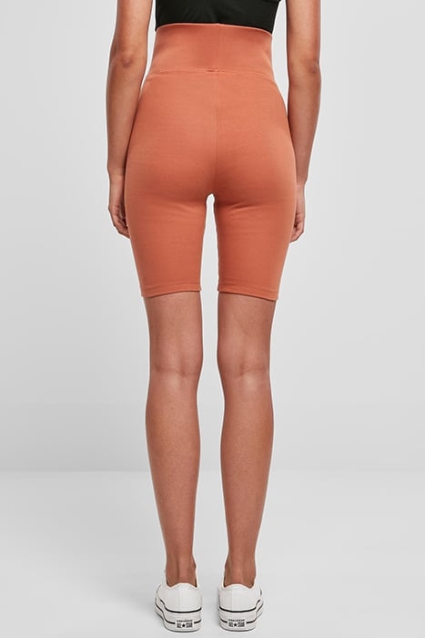 LADIES HIGH WAIST CYCLE SHORTS TERRACOTTA 2
