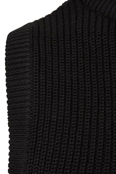 LADIES SHORT KNIT VEST BLACK 8