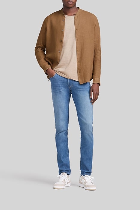 CIGAR PURE LINEN REGULAR SHIRT WITH MANDARIN COLLAR 3