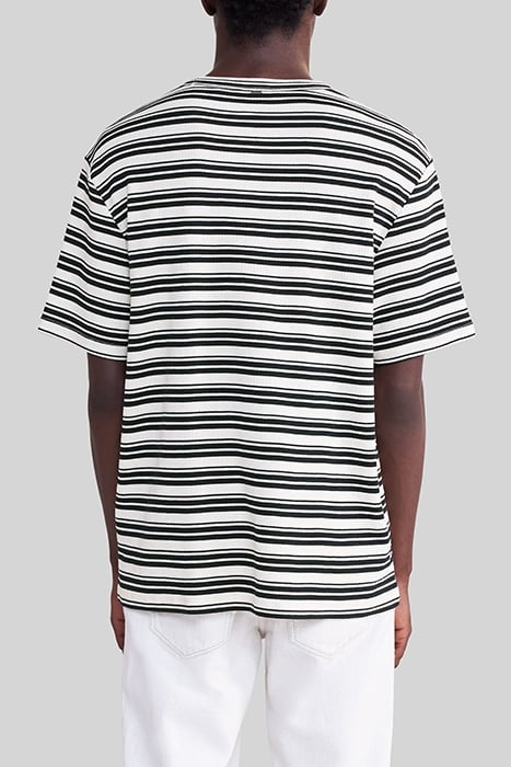 CHALK T-SHIRT WITH NAVY SAILOR STRIPES 2