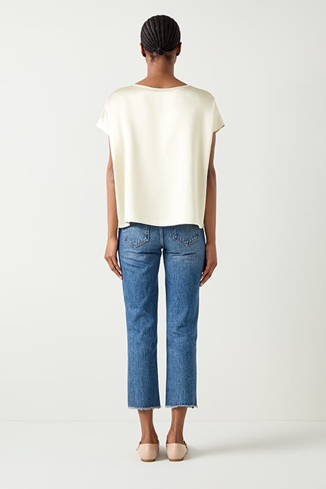 LENA SATIN T-SHIRT ECRU 3