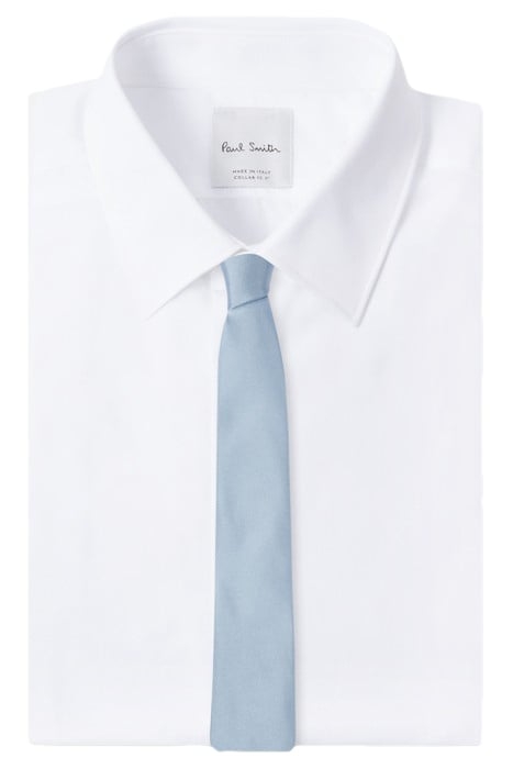 MEN TIE NARROW PLAIN LIGHT BLUE 4