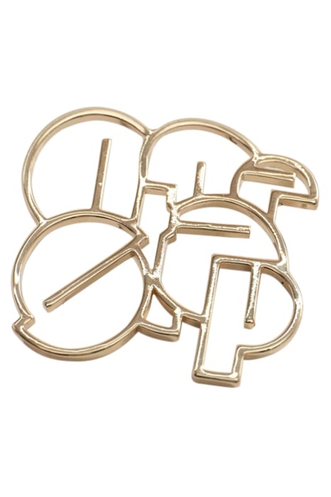 ALEA - BROCHE FORME MONOGRAM EN MÉTAL DORÉ 1
