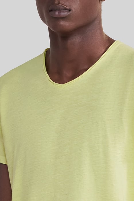 LIME ORGANIC COTTON ESSENTIAL V-NECK T-SHIRT 5