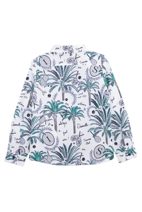 BOYS’ WHITE SHIRT WITH PALM TREE AND TENNIS RACKET PRINT 2