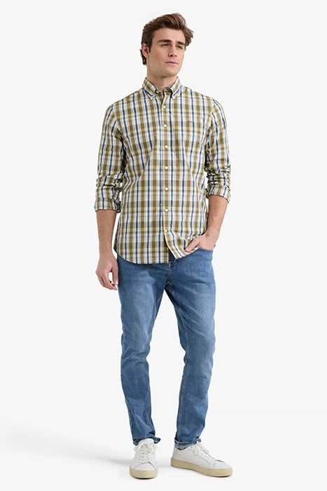 SUMMER CHECK SHIRT OLIVE 2