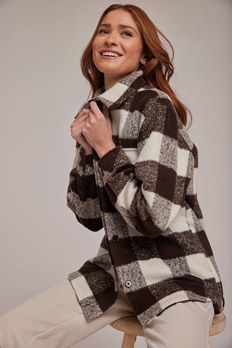 FLAP POCKET SHACKET DARK COCOA CHECK 4