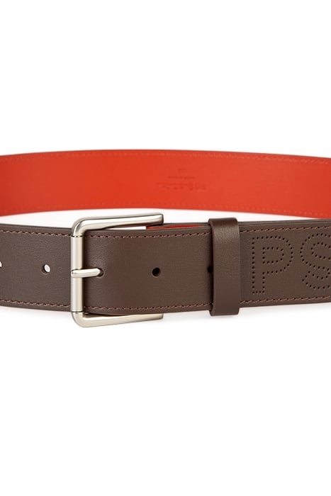 MEN BELT PERFORATED CHOCOLATE 2