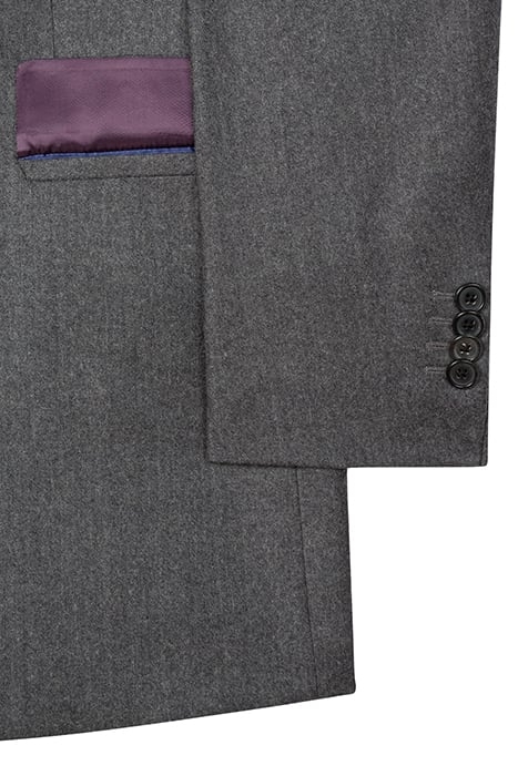 GENTS SLIM FIT 2 BTN JACKET GREY MELANGE 4