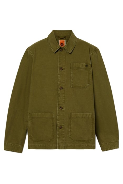 KEMPSHIRE WASHED CANVAS CHORE JACKET DARK OLIVE 4