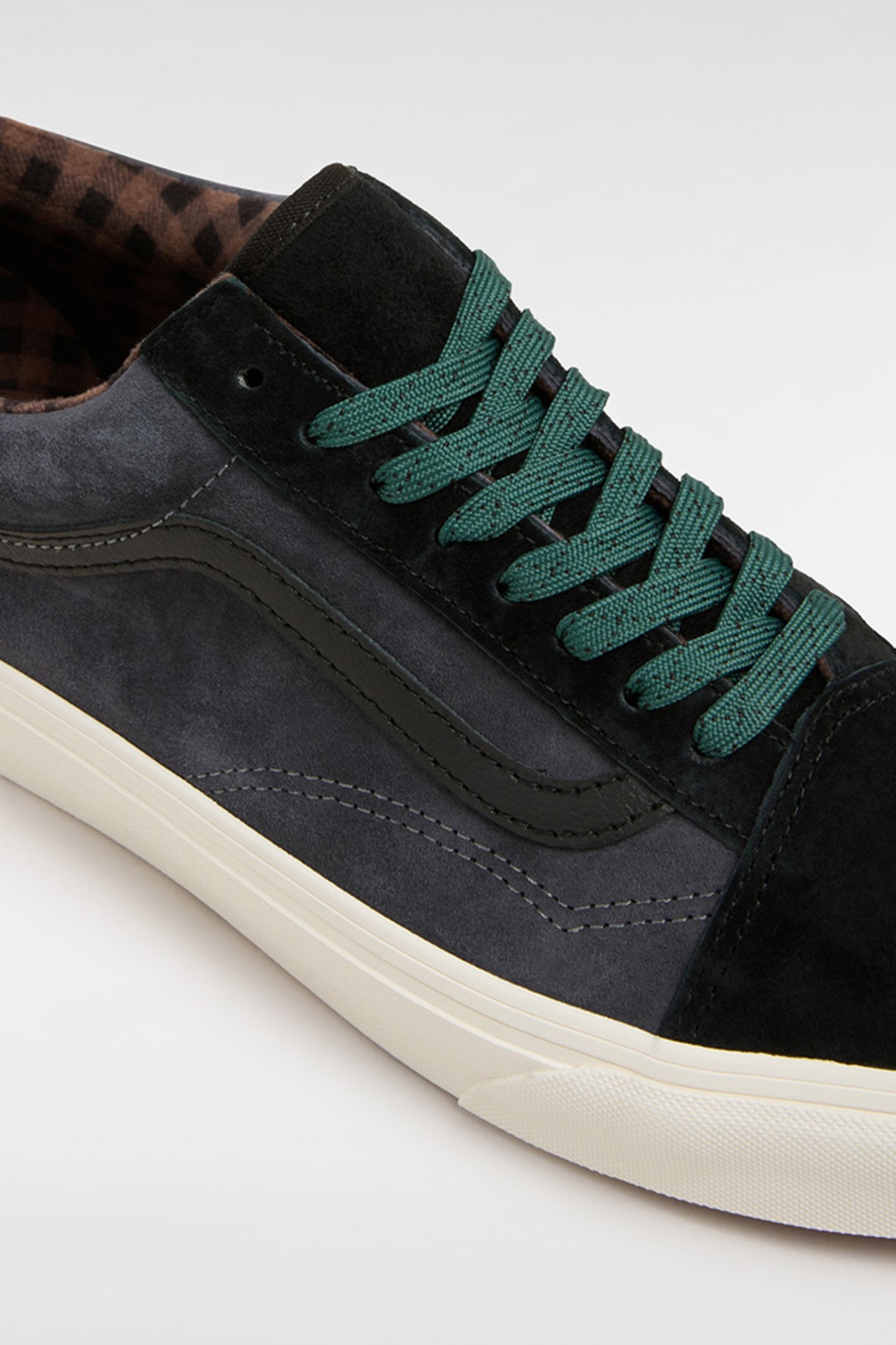 OLD SKOOL PIG SUEDE PLAID GRAY/BLACK 5