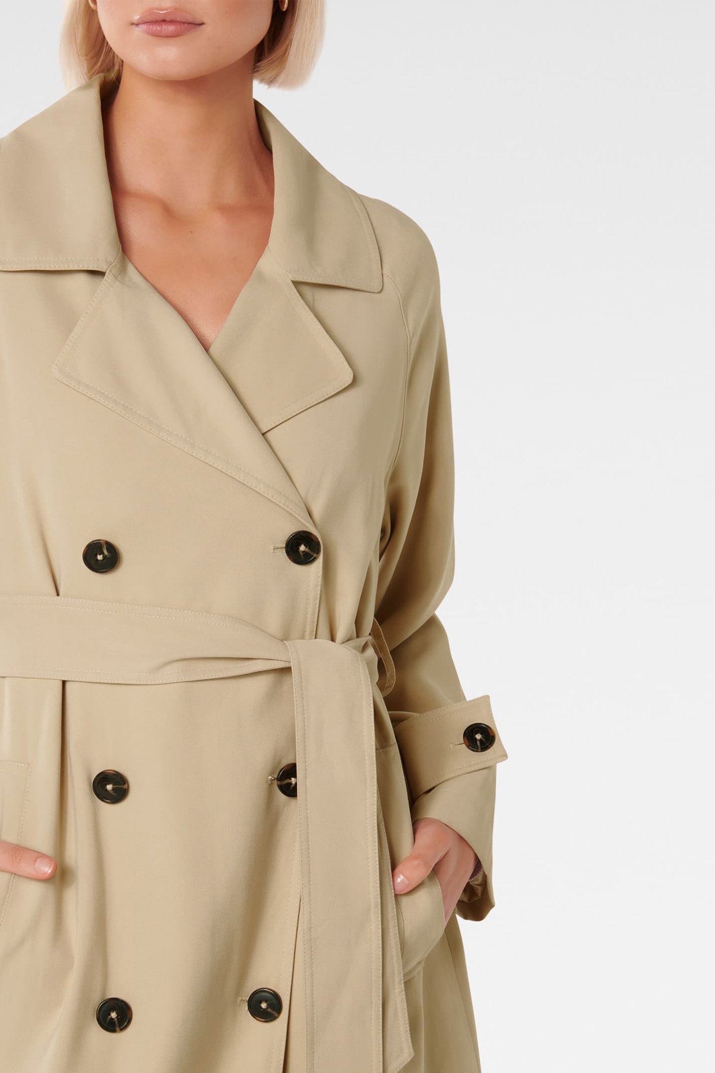 DARLAH SOFT TRENCH COAT STONE 6