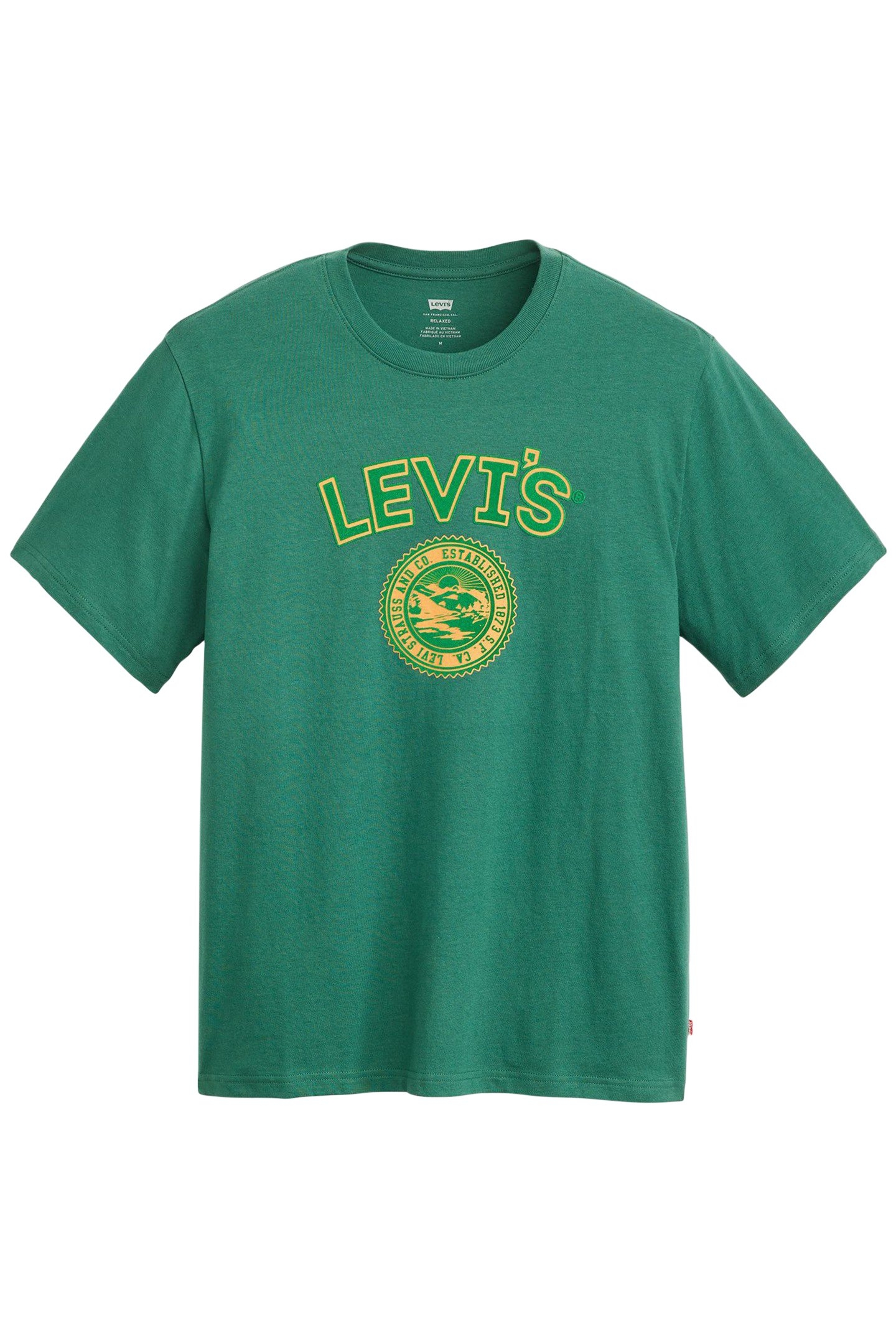 SS RELAXED FIT TEE VARSITY LOGO PATCH BI 3