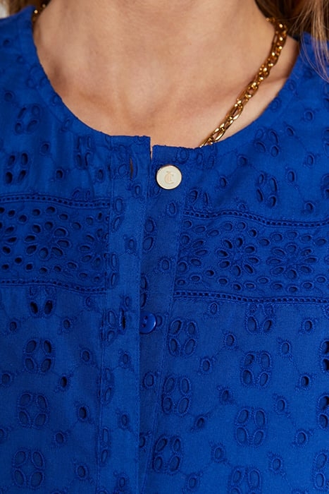 ELECTRIC BLUE EYELET EMBROIDERY DRESS 6