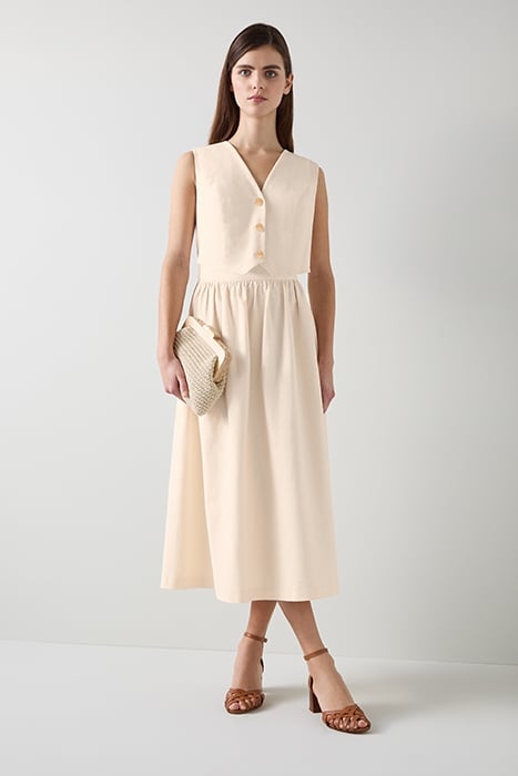 PERNILLE MIDI MIDI DRESS ECRU 1
