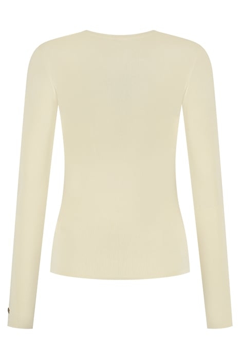 JOLIE TOP LS ROUND NECK VANILA 2