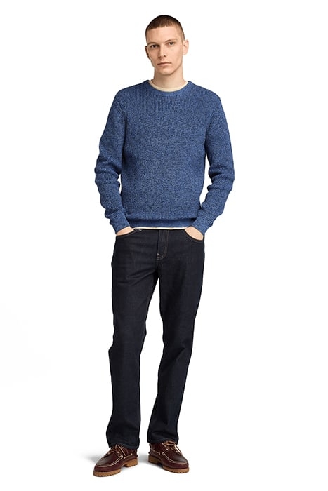 WILLIAMS RIVER CREW NECK SWEATER DARK SAPPHIRE HEATHER 3