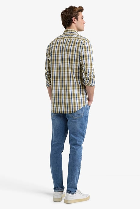 SUMMER CHECK SHIRT OLIVE 3