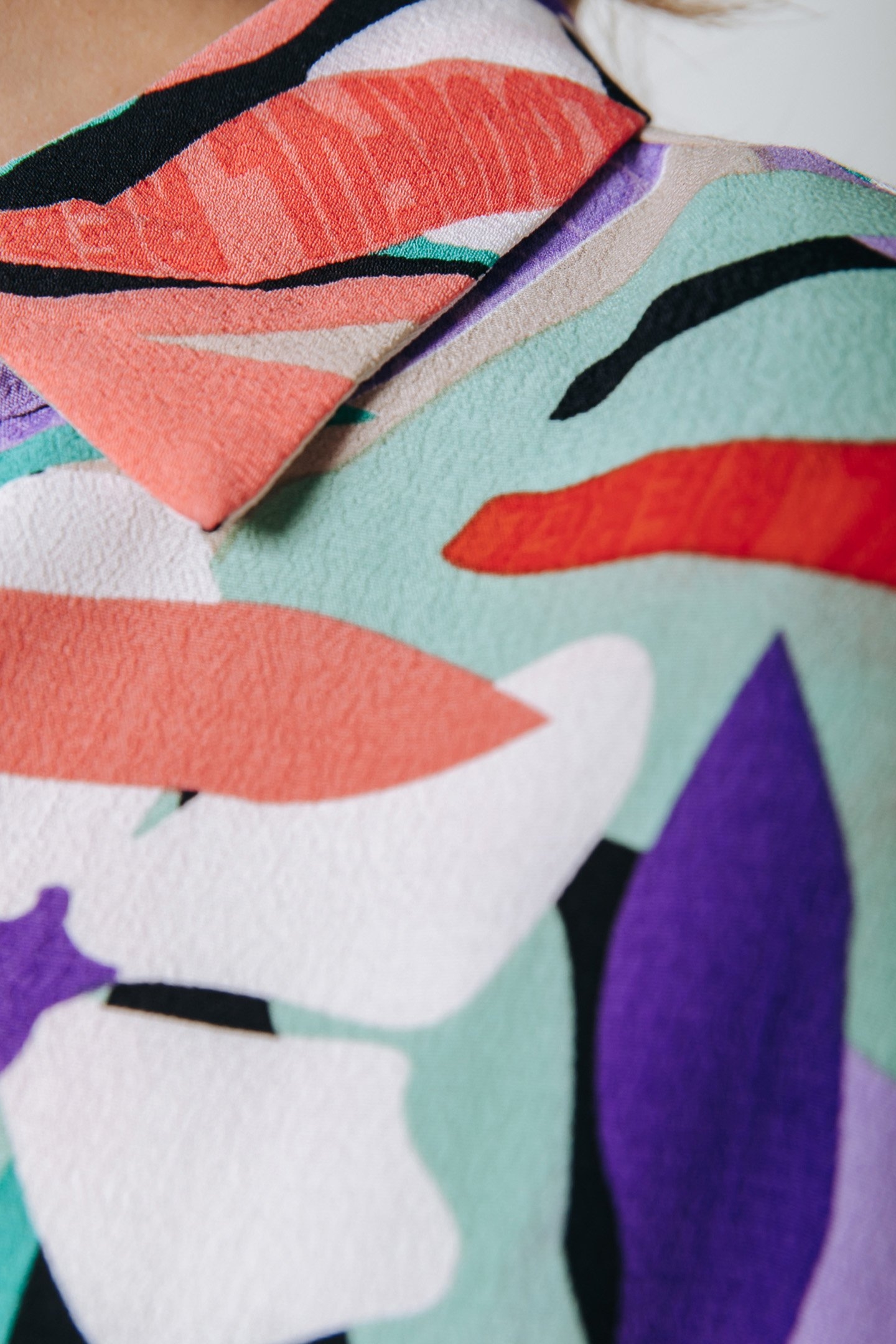 NINA BIG FLOWER MINI SHIRT DRESS MULTICOLOR 5