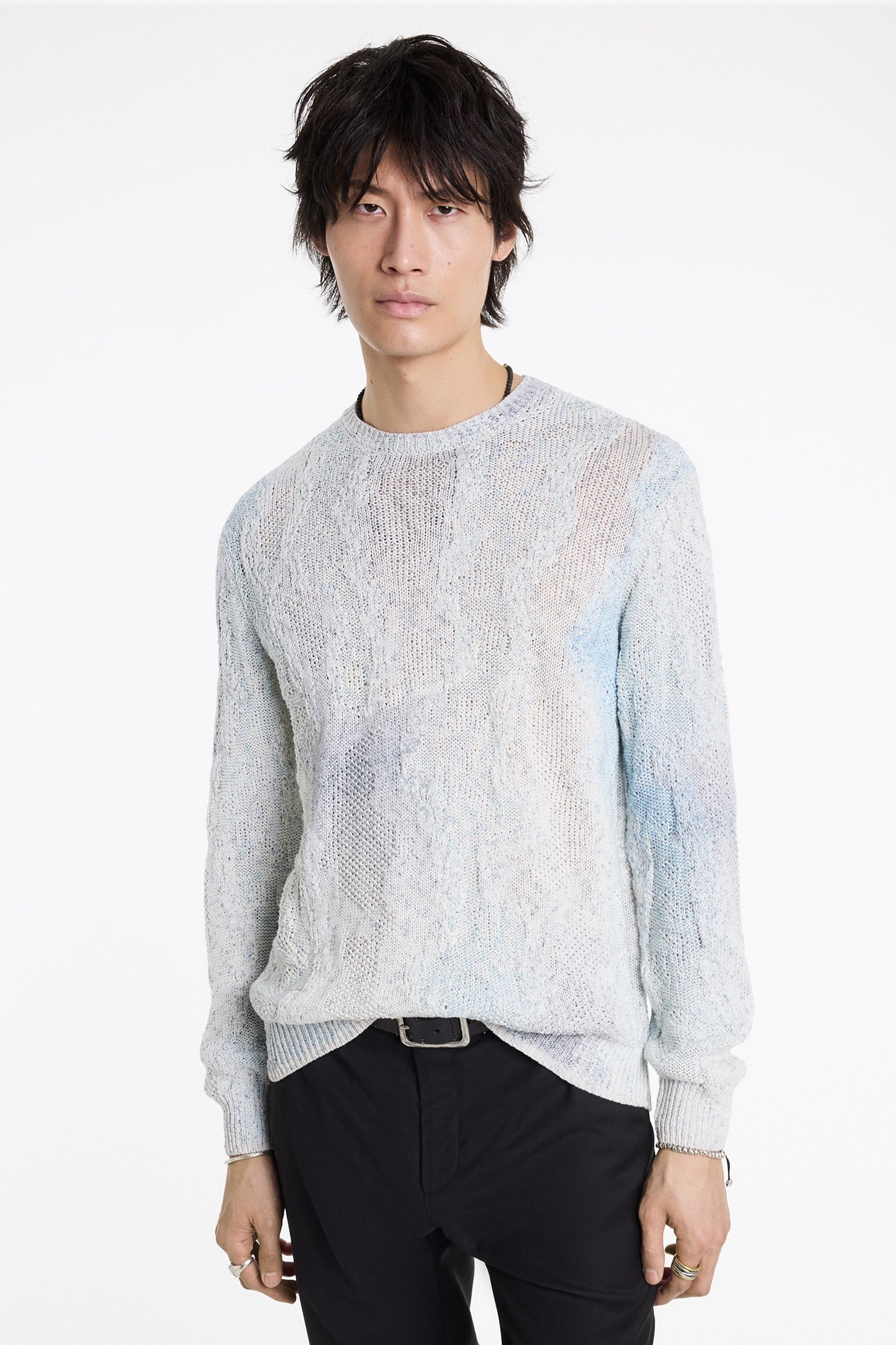 MANON EASY FIT CREWNECK FROST BLUE 1