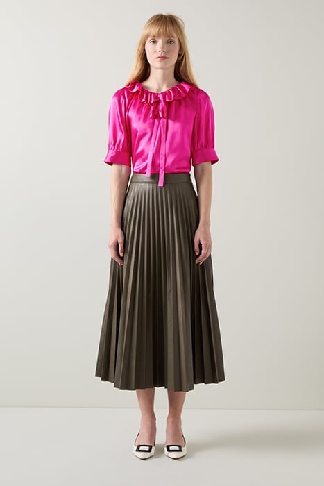 COCO FRILL BLOUS BRIGHT PINK 2