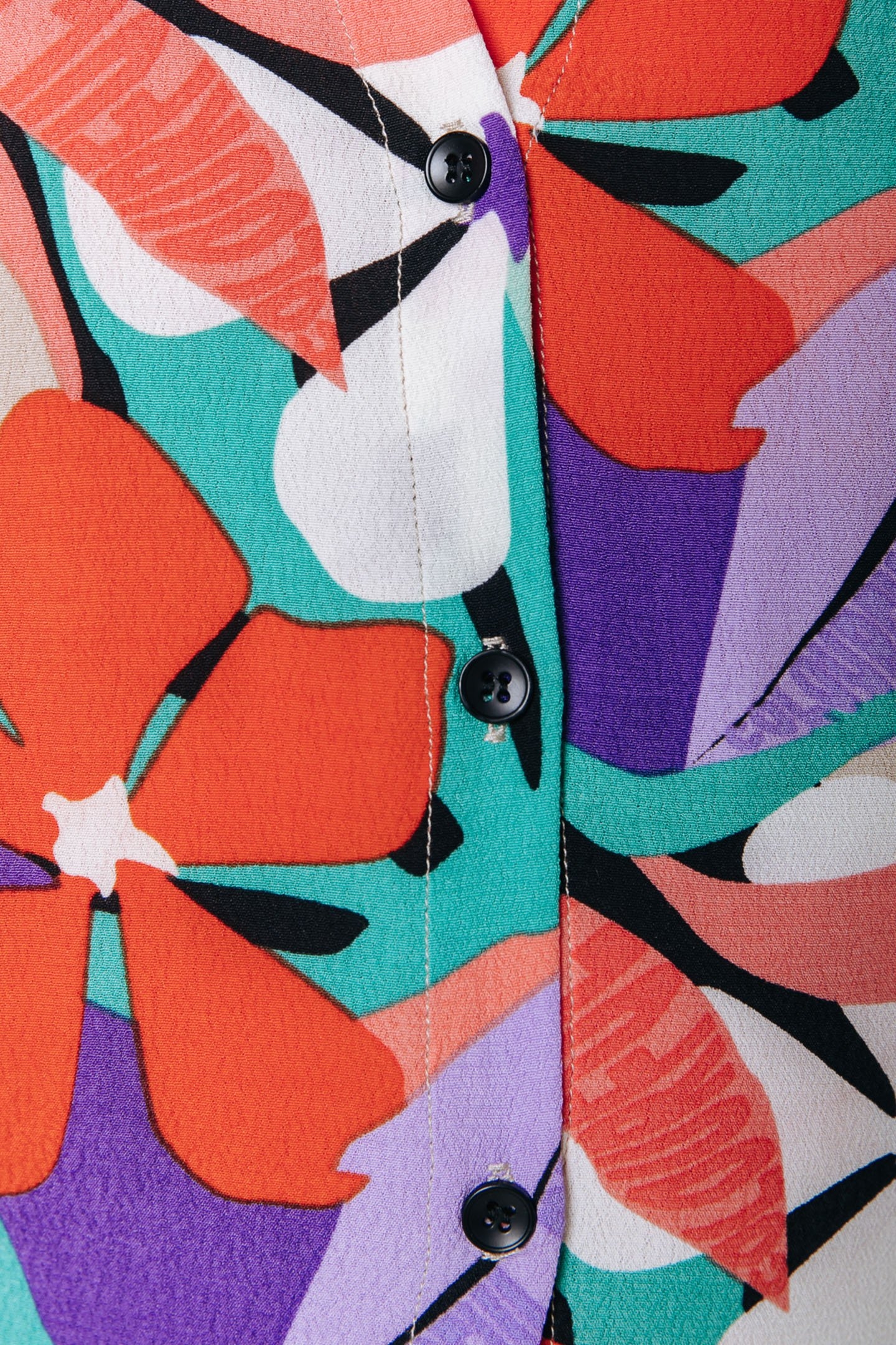 NINA BIG FLOWER MINI SHIRT DRESS MULTICOLOR 7