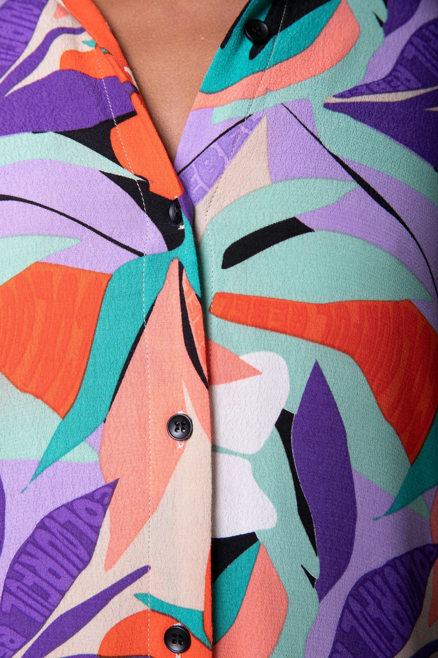 TALIA BIG FLOWER OVERSIZED BOYFRIEND BLOUSE MULTICOLOR 5