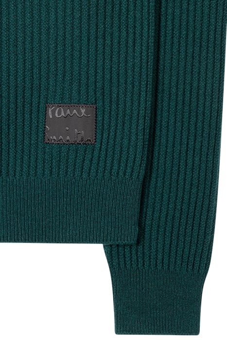 GENTS PULLOVER ROLL NECK BOTTLE GREEN 6