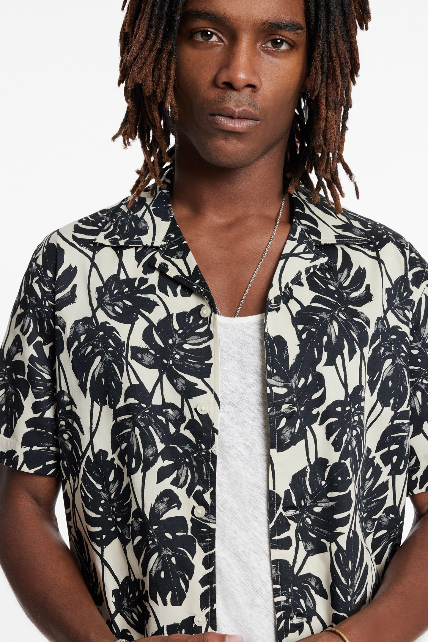 DANNY CAMP COLLAR SHIRT CHINA WHITE 3