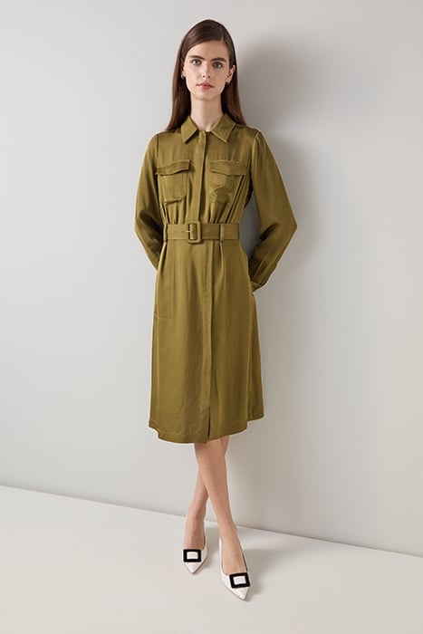 NEWTON UTILITY SHIRT DRESS OLIVE 4