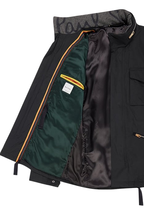 GENTS JACKET WITH CONCEALED HOOD VERY DARK GREEN 2
