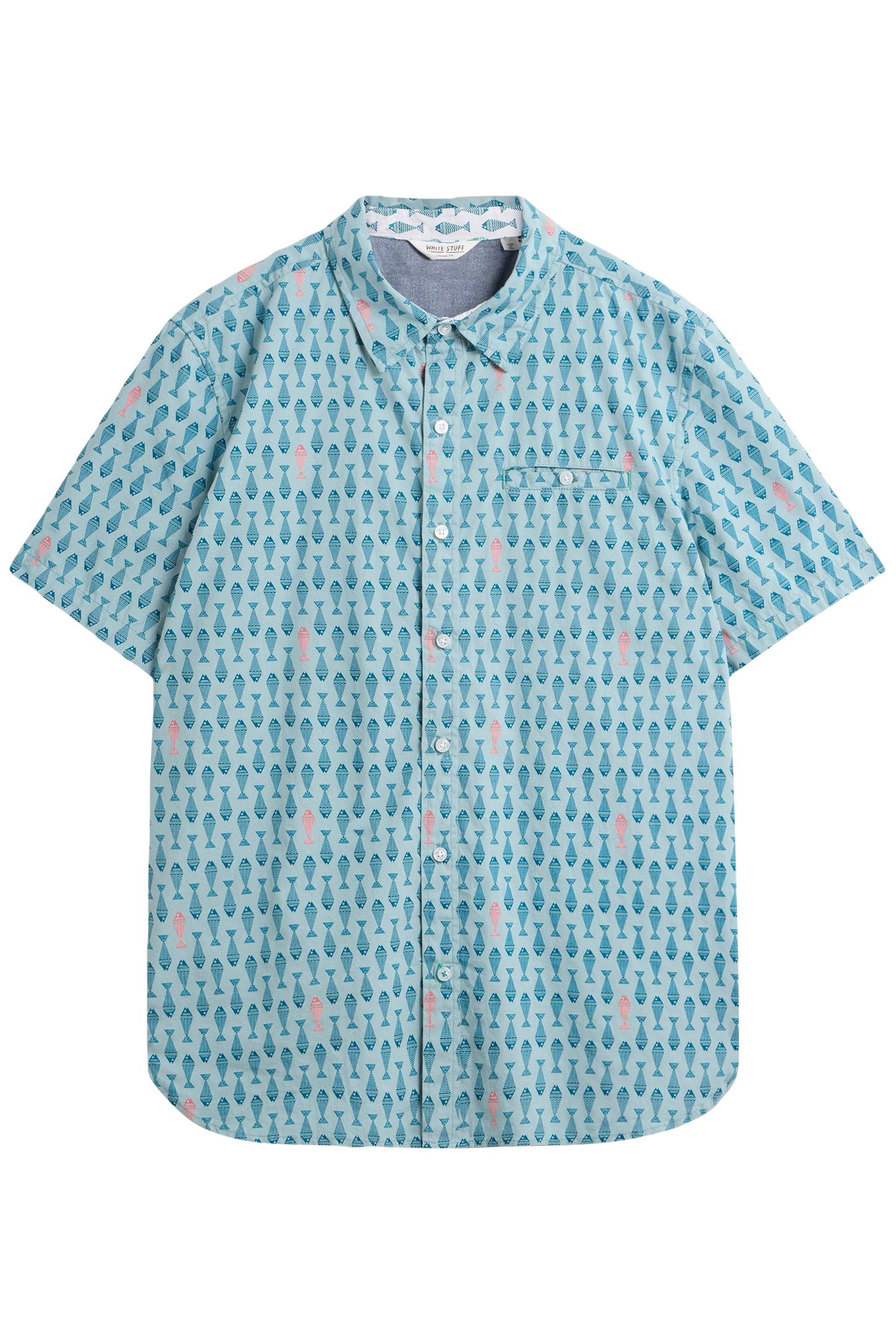 GEO FISH PRINTED SS SHIRT BLUE PRINT 3