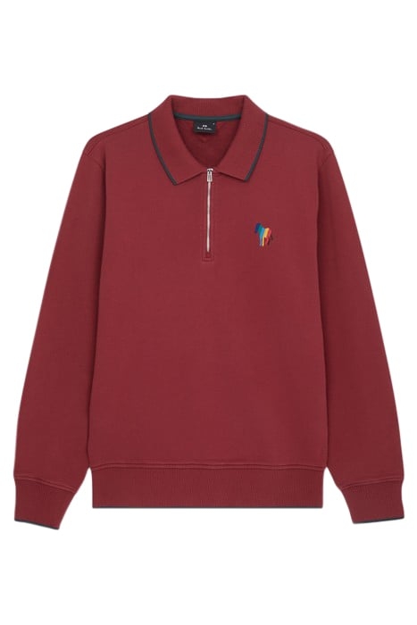 MENS POPOVER SWEAT ZEB EMB BURGUNDY/ BORDE 1