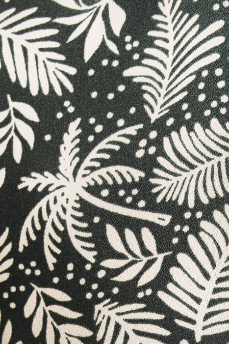 GREEN LONG DRESS WITH BOTANICAL BEACH PRINT 6