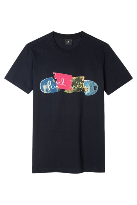 MENS SLIM FIT T-SHIRT BROKEN BOARD VERY DARK NAVY 3