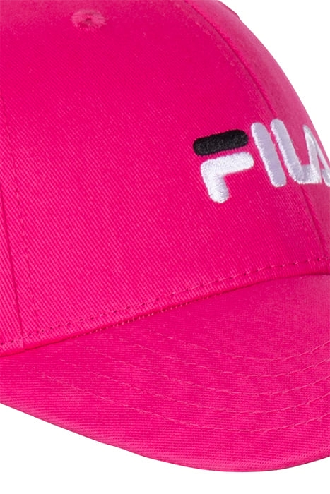 BRASOV 6 PANEL CAP WITH LINEAR LOGO - STRAP BACK PINK PEACOC 4