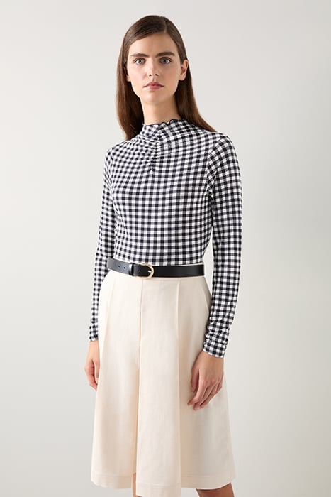 LAURIE - LONG-SLEEVED TOP BLACK/CREAM 1