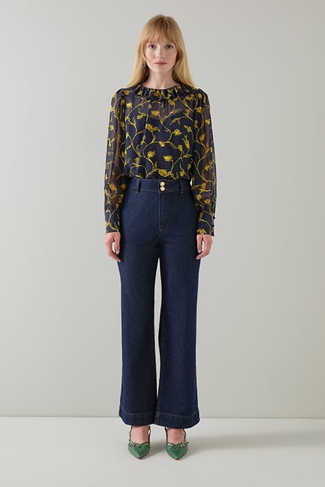 ERIN FLORAL BLOUS NAVY 2