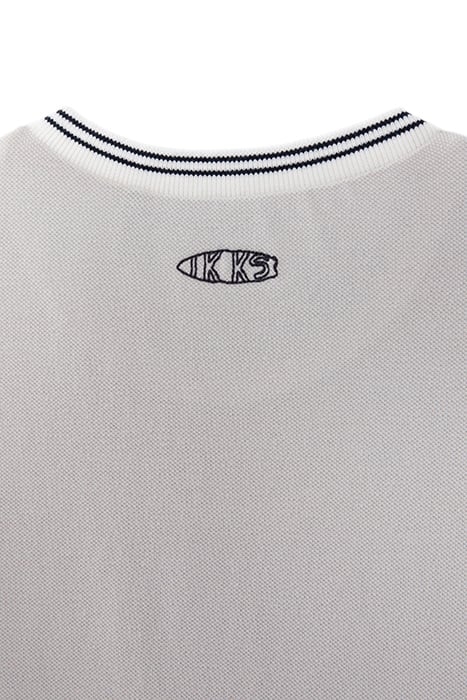 BOYS’ GREY PIQUE KNIT T-SHIRT WITH EMBROIDERED POCKET 4
