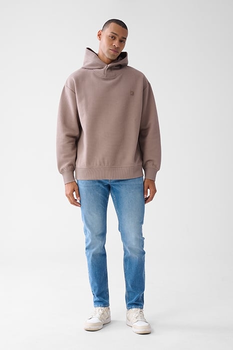 MA-SBJAQUARD HOODIE LIGHTBROWN 2