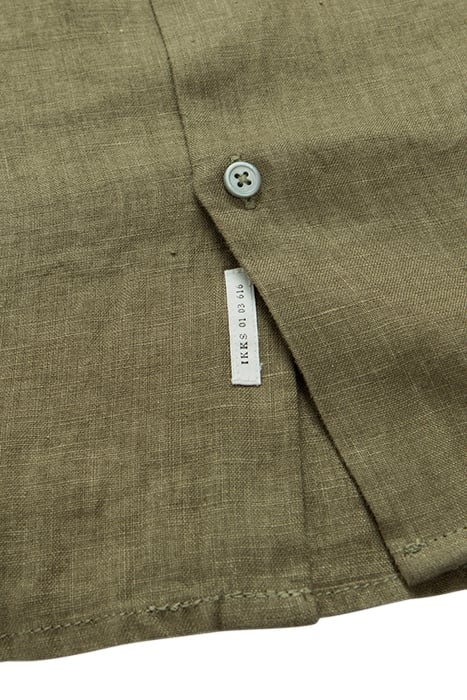 ARMY GREEN PURE LINEN SLIM SHIRT 6