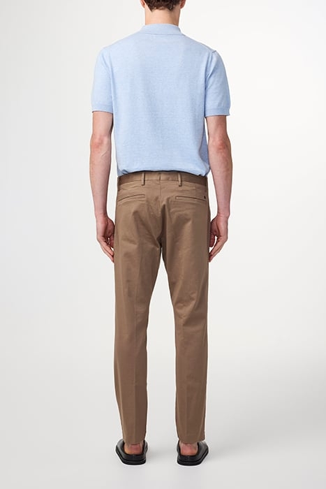 NN07 THEO CHINO BROWN REGULAR FIT TROUSERS 2