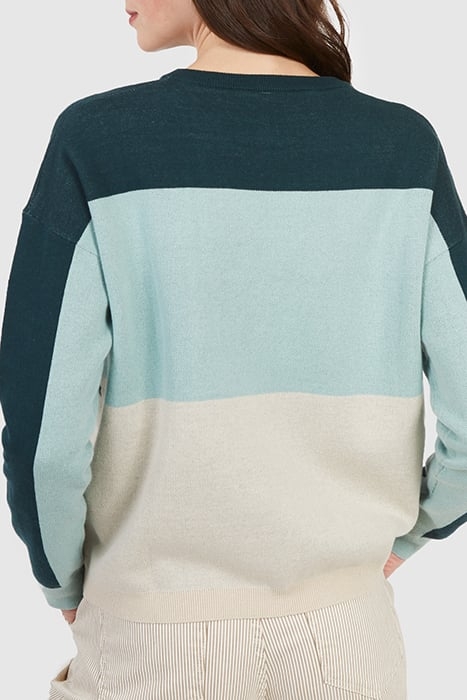 IMPERIAL GREEN PALM MOTIF JACQUARD KNIT SWEATER 4