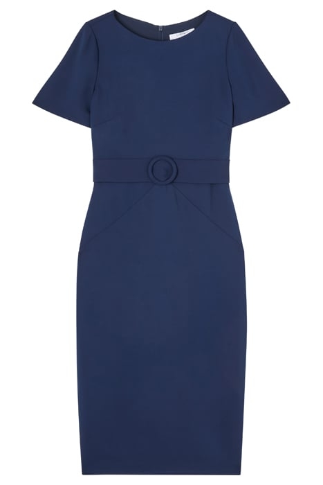 KLAUDIA BELTED MIDI DRESS NAVY 3