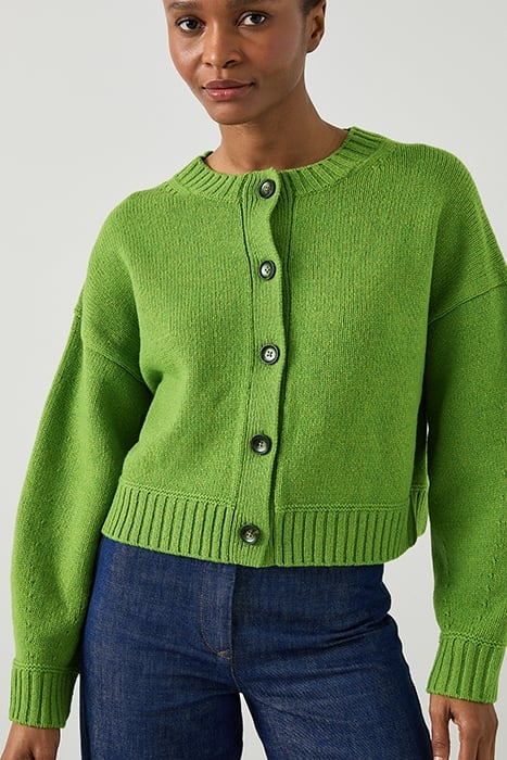 AMORE CHUNKY CARDIGAN BRIGHT GREEN 6