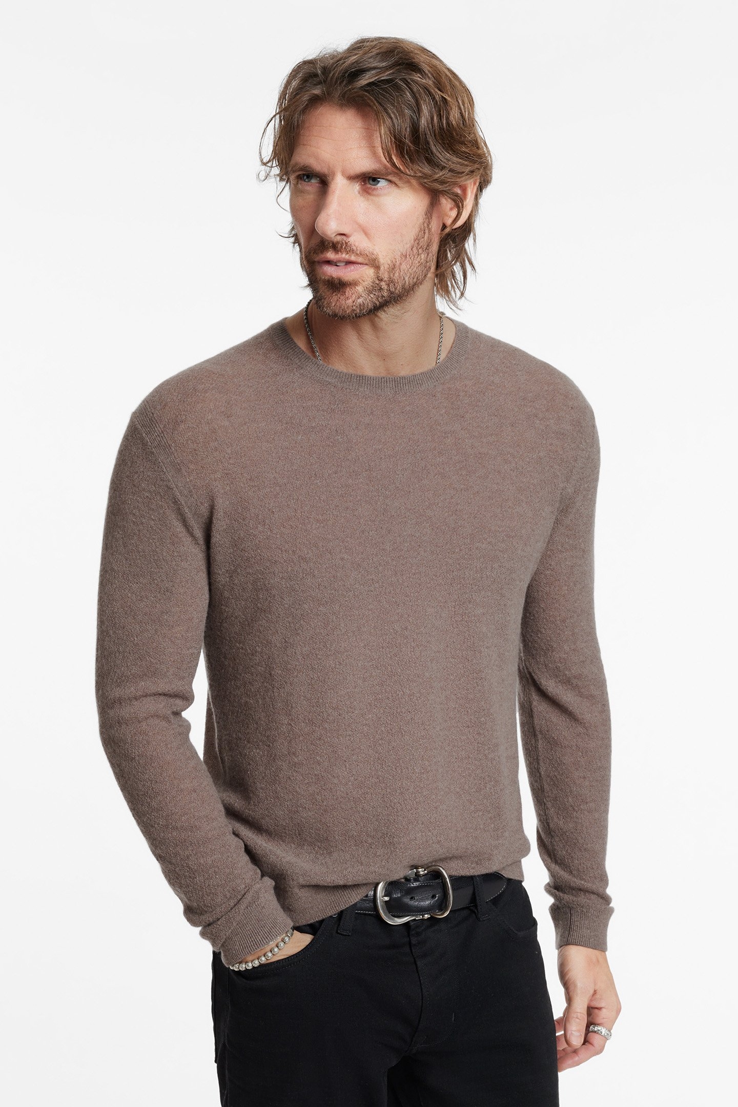 ALESSIO REGULAR FIT CREWNECK MUSHROOM 1