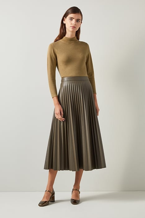 SADIE METALLIC KNITTED SWEATER GOLD 1