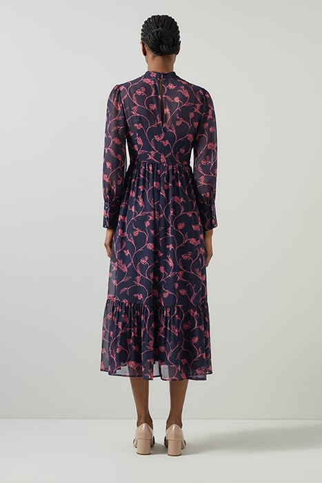 SELINA FLORAL MIDI DRESS NAVY 2