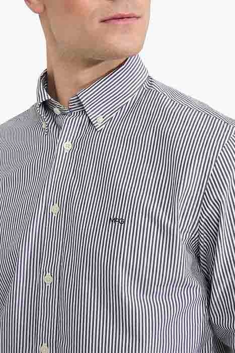 STRIPED POPLIN SHIRT NAVY 6
